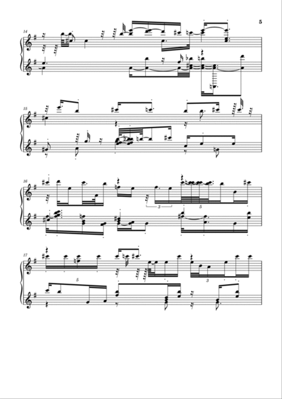 Cooling With Happiness Easy Piano scores gallery preview page 5
