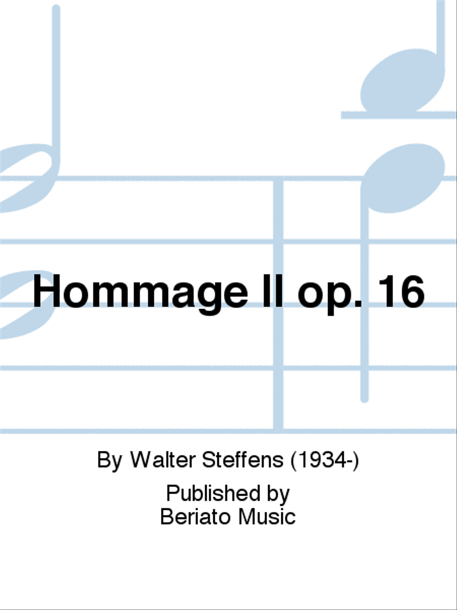 Hommage II op. 16 Clarinet Solo scores gallery preview page 1
