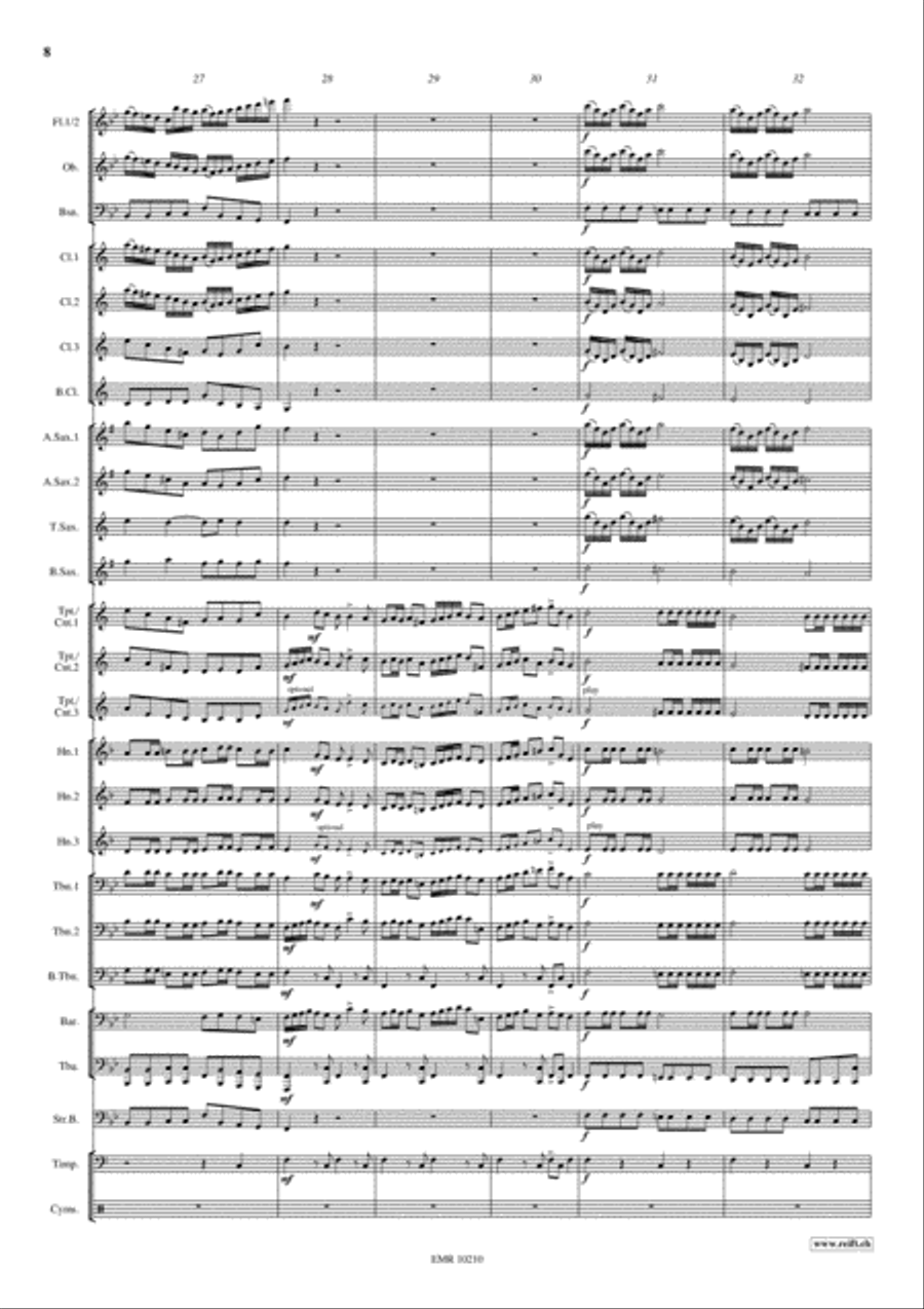 Entry Of The Queen Of Sheba Concert Band scores gallery preview page 9