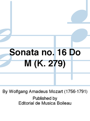 Sonata no. 16 Do M (K. 279)