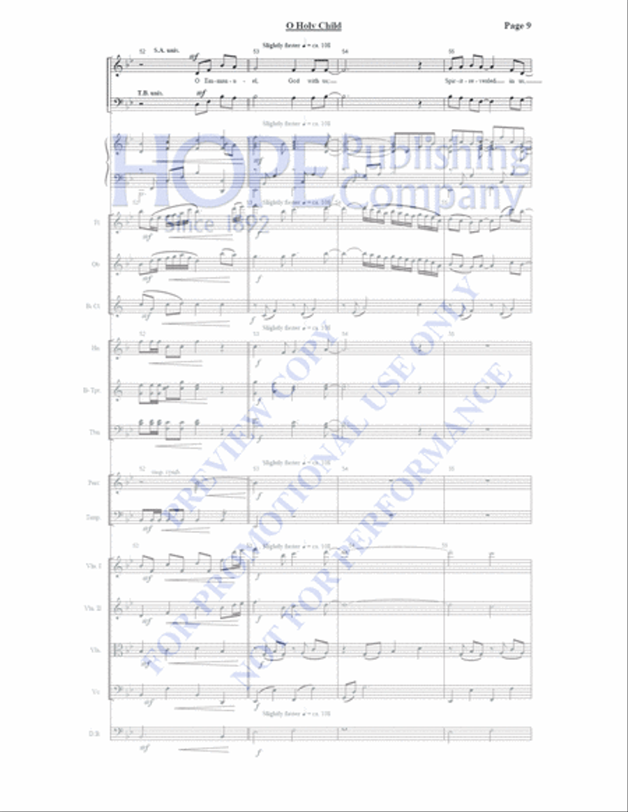 O Holy Child of Bethlehem 4-Part scores gallery preview page 10