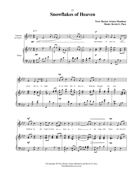 Snowflakes of Heaven - Soprano solo with piano accompaniment image number null