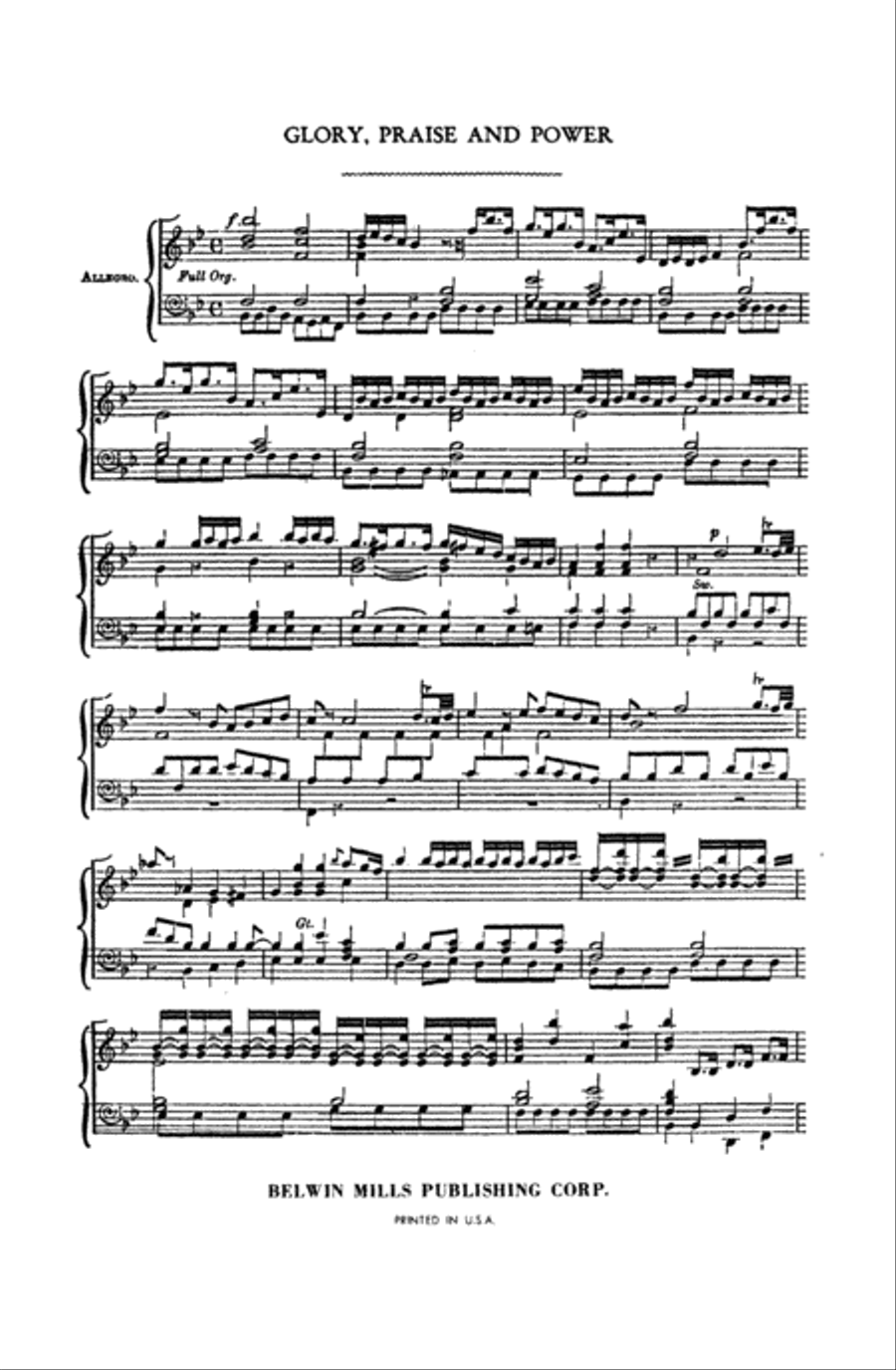 Litany in B-flat Major -- Glory, Praise, and Power, K. 125 4-Part scores gallery preview page 4