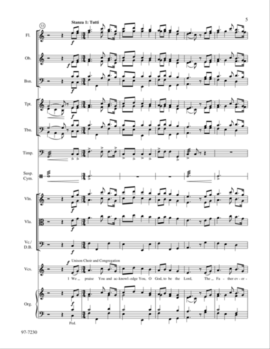 We Praise You and Acknowledge You, O God (Full Score) (Bender) 4-Part scores gallery preview page 5