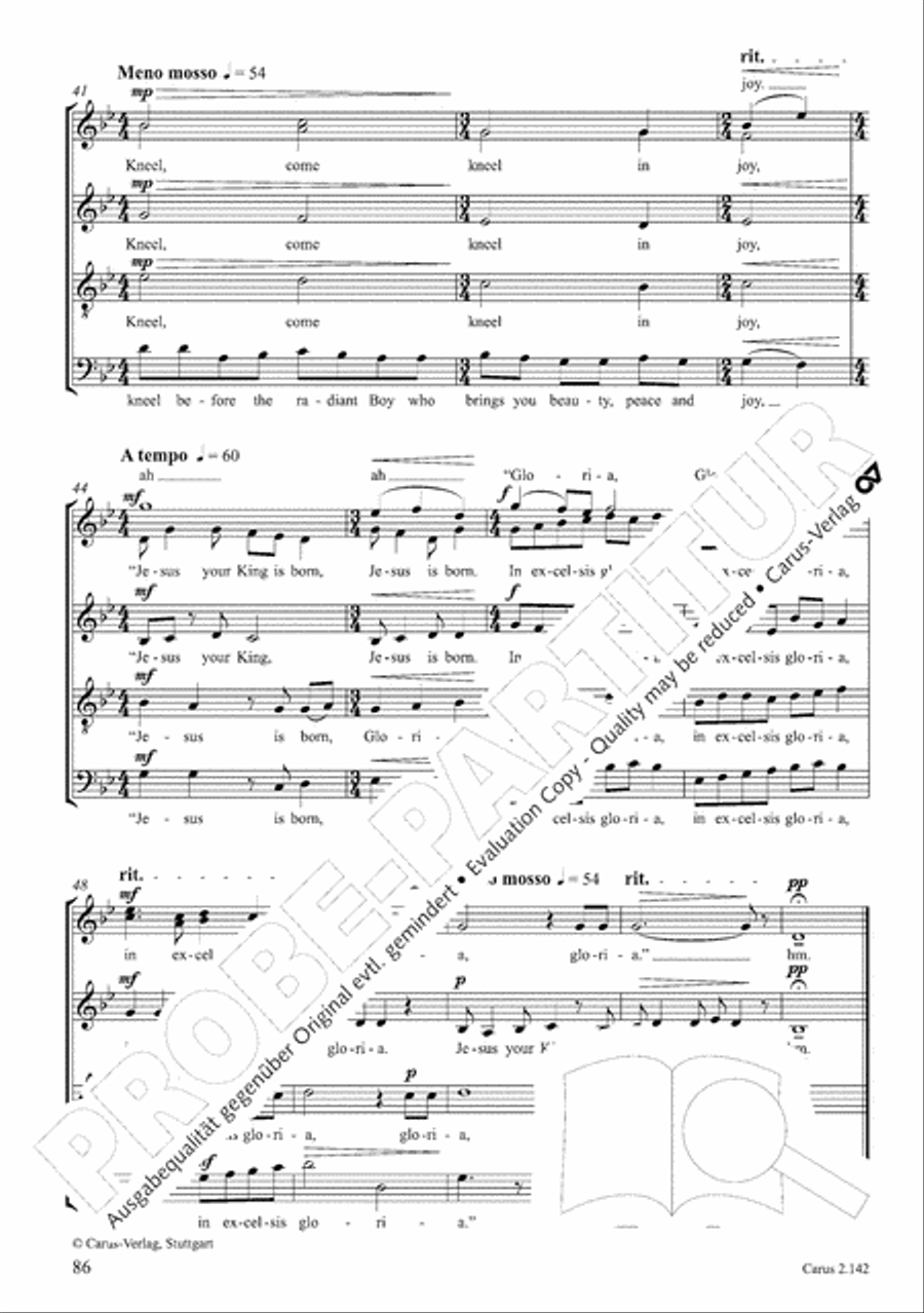 Christmas Carols of the World. Choral collection 4-Part scores gallery preview page 76