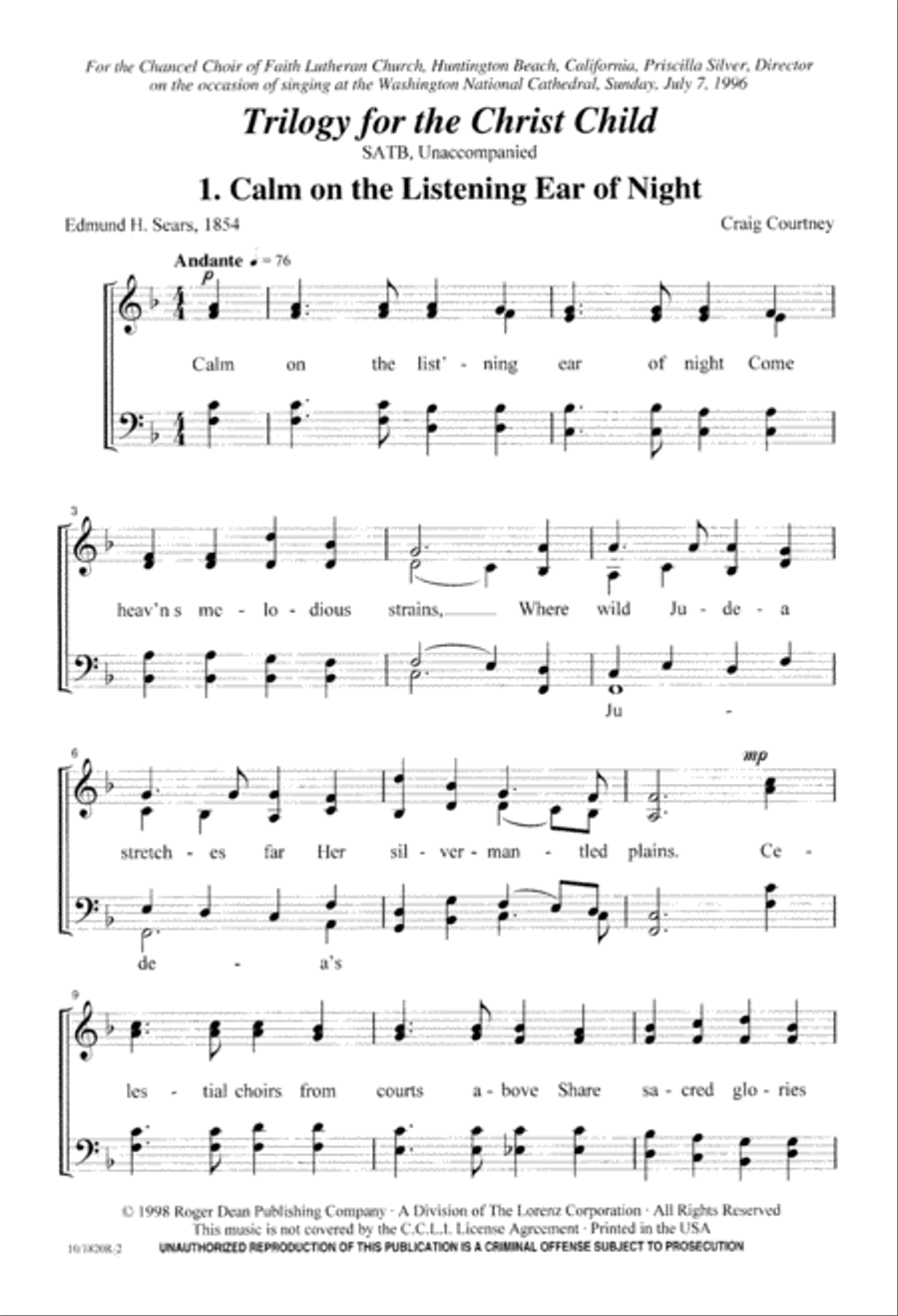Trilogy for the Christ Child Divisi scores gallery preview page 2