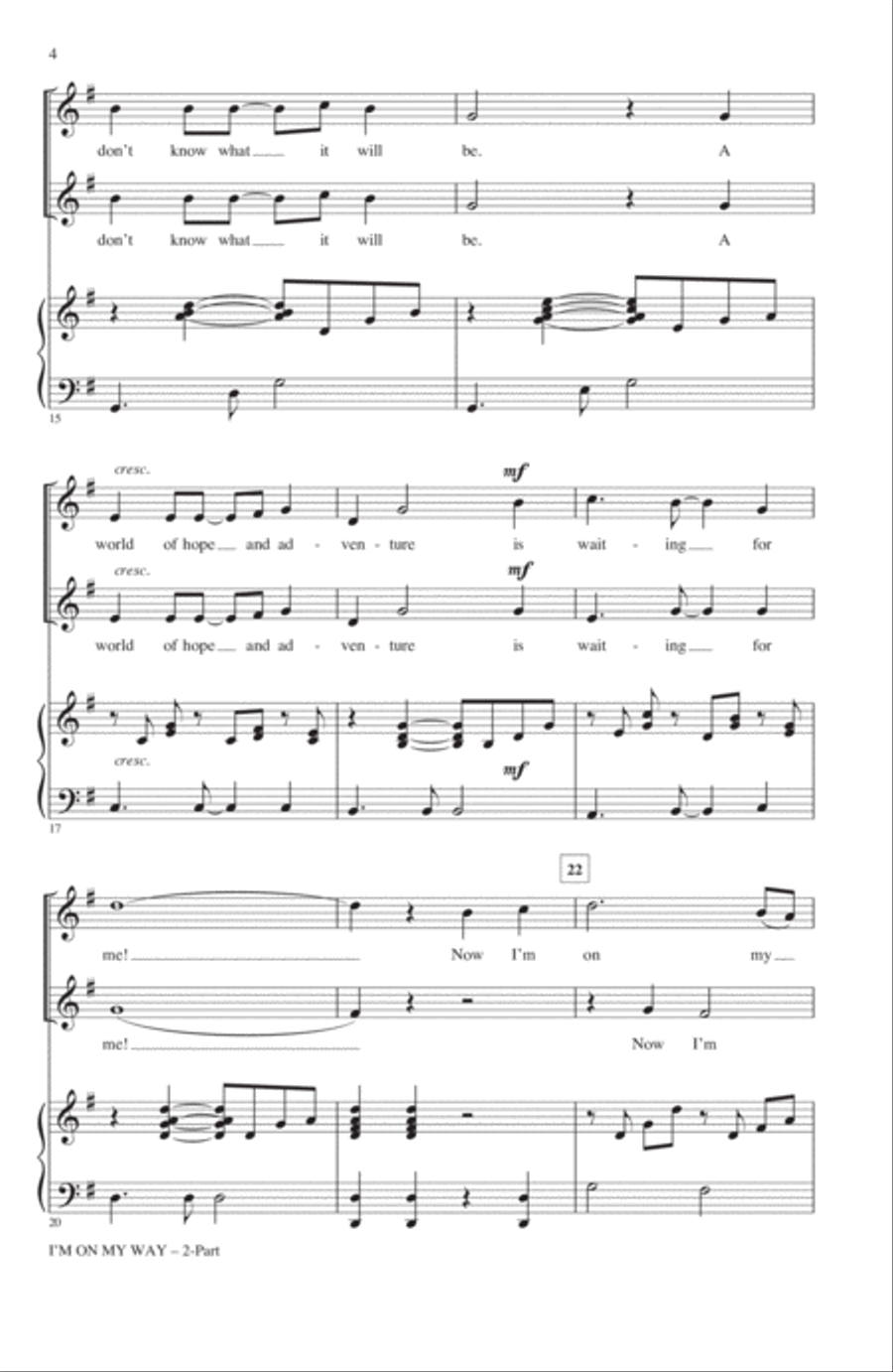 I'm On My Way I'm On My Way 2-Part scores gallery preview page 3