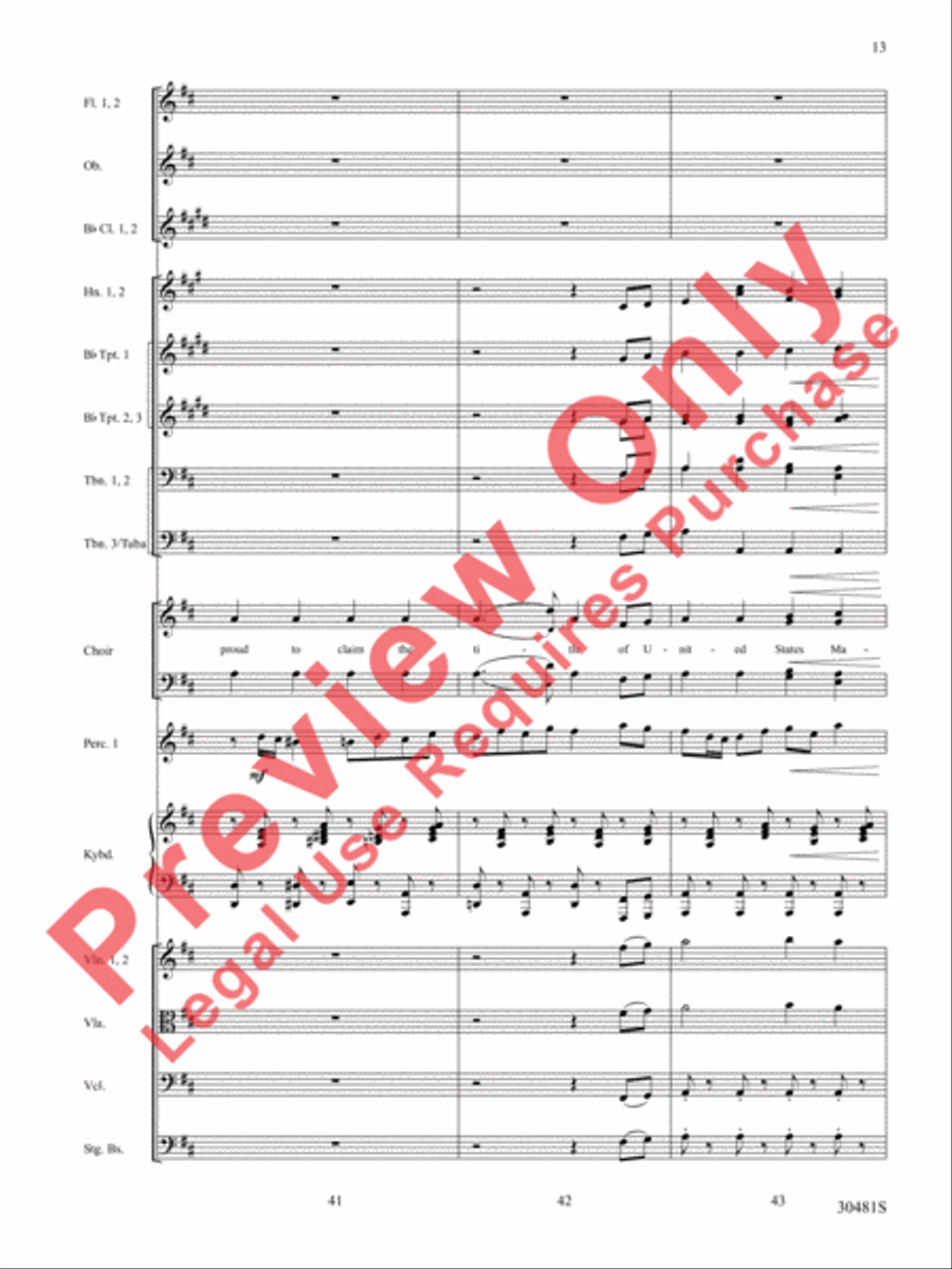A Tribute to the Armed Services (A Medley) Choir scores gallery preview page 14