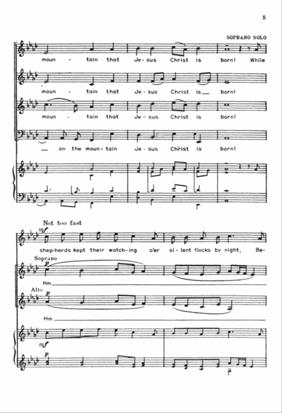 Go Tell It on the Mountain 4-Part scores gallery preview page 3