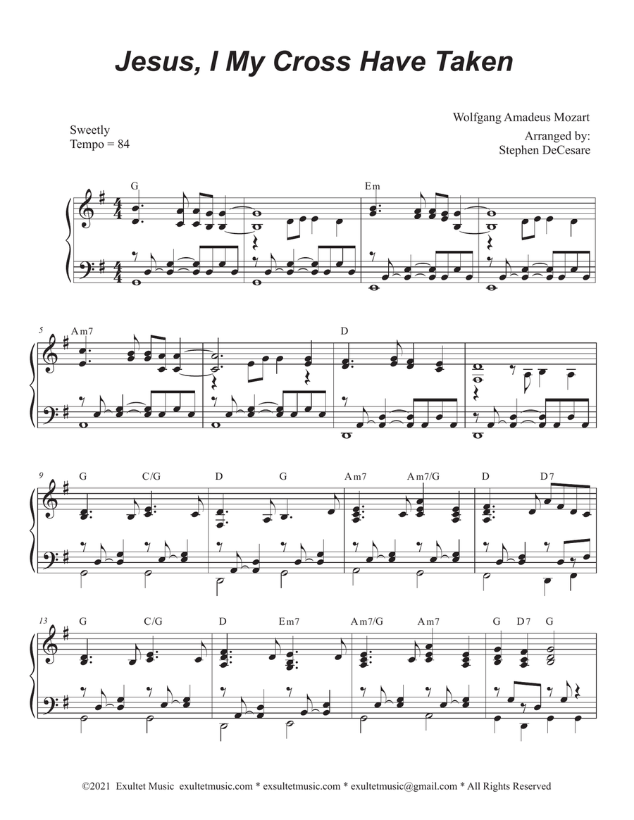 Jesus, I My Cross Have Taken (Cello solo and Piano) Piano scores gallery preview page 5