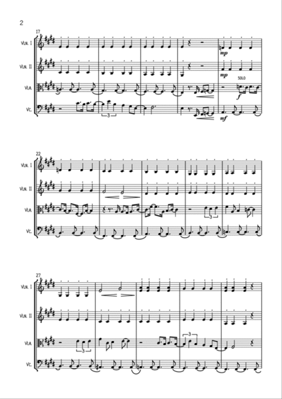 God Only Knows String Quartet scores gallery preview page 2