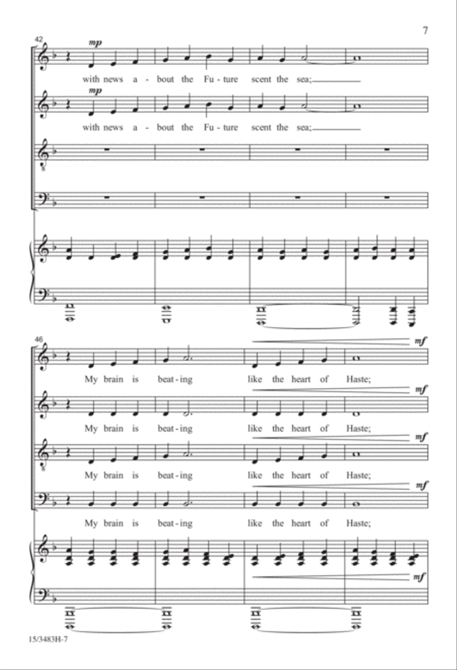 A Song of the Future 4-Part scores gallery preview page 7