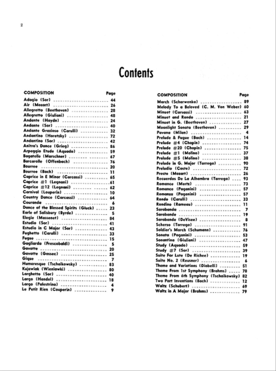 Deluxe Album of Classic Guitar Music Acoustic Guitar scores gallery preview page 3