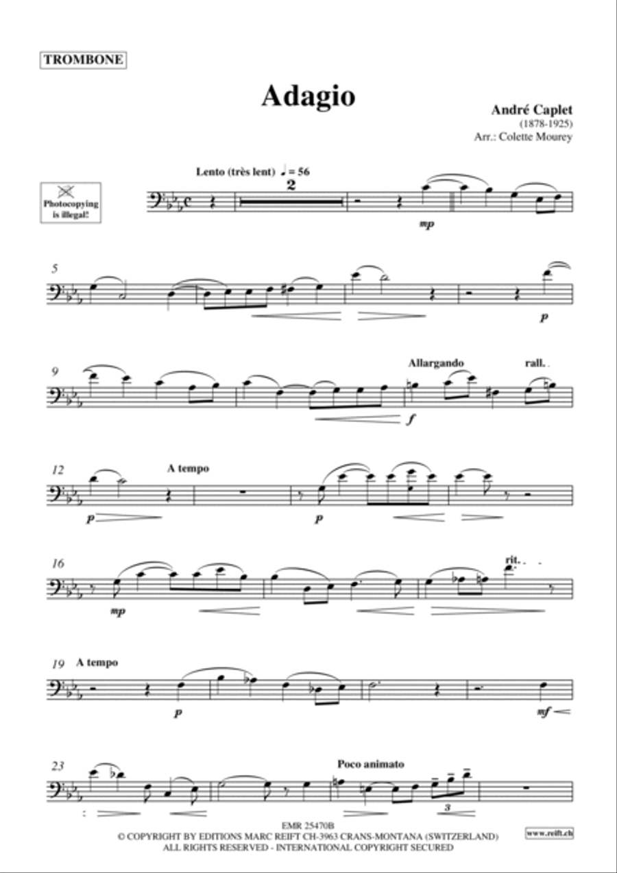 Adagio Adagio Trombone scores gallery preview page 2