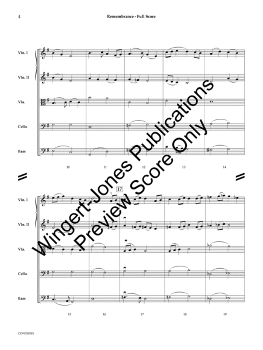 Rememberance String Orchestra scores gallery preview page 5