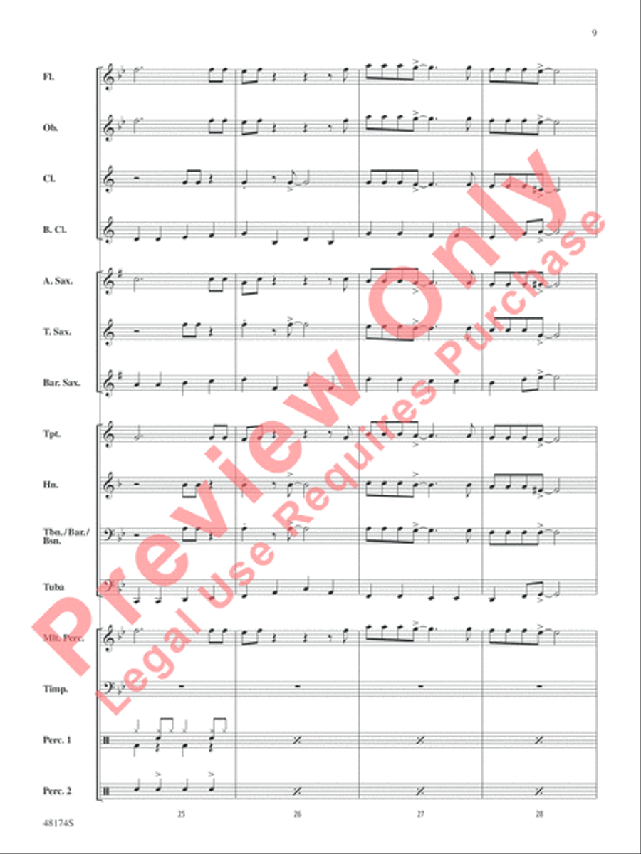 Swingin' Wonderland Concert Band scores gallery preview page 10