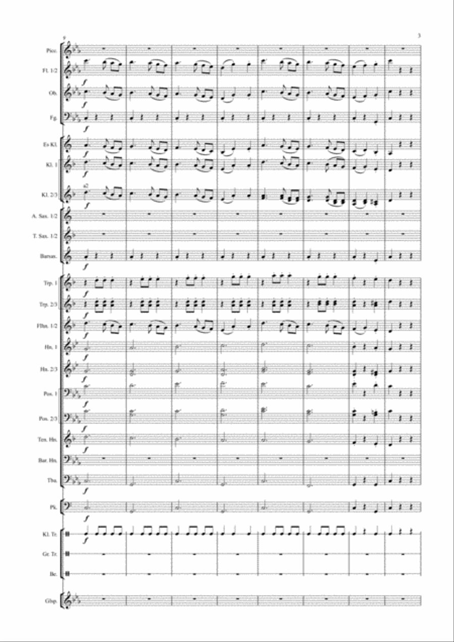 Frühlingsfest in Budapest Konzertwalzer Partitur Concert Band scores gallery preview page 3