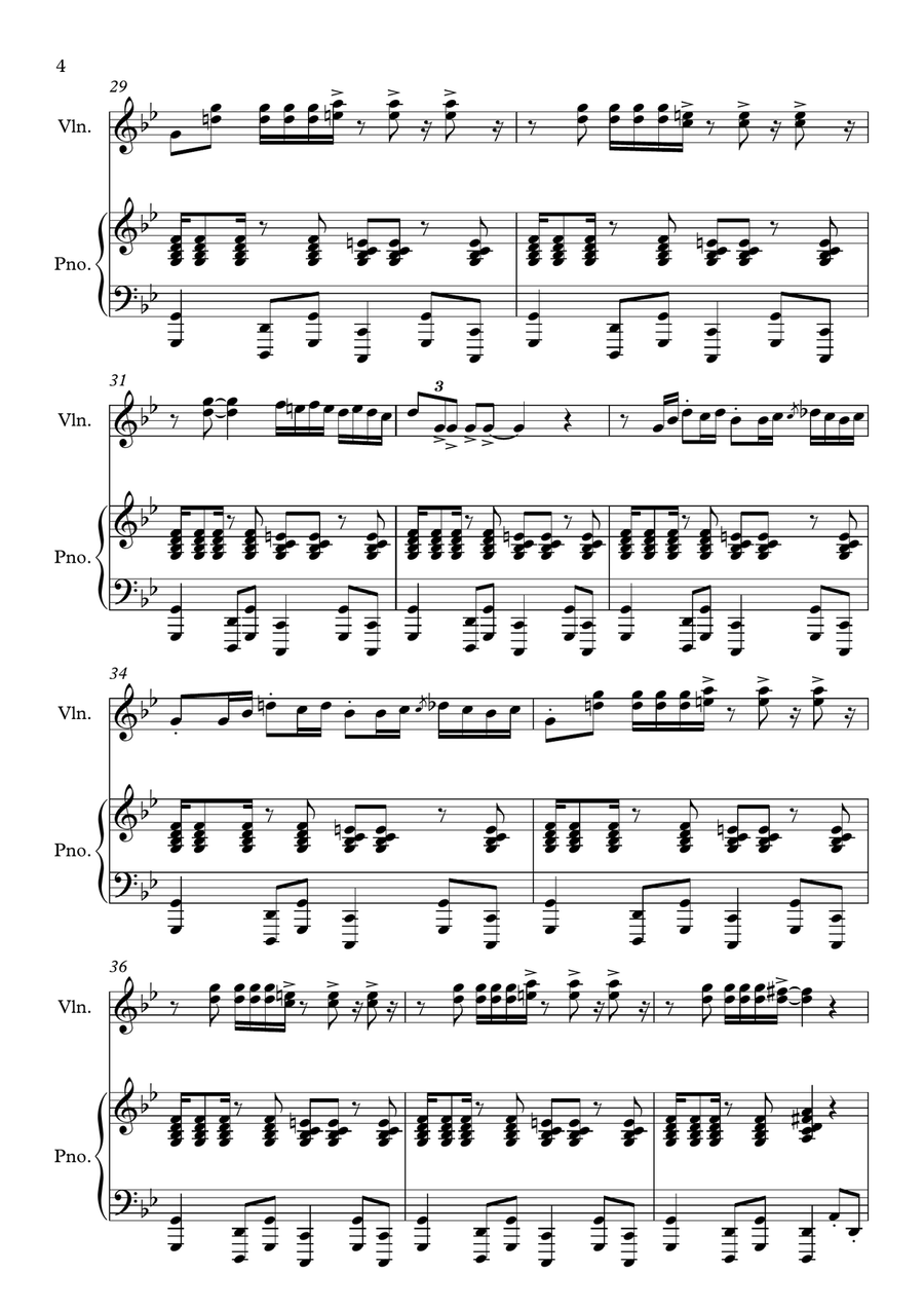 Cumbia Op.22 (Violin & Piano Version) Violin Solo scores gallery preview page 6