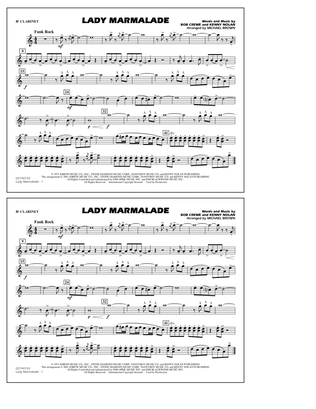 Lady Marmalade (from Moulin Rouge) (arr. Michael Brown) - Bb Clarinet