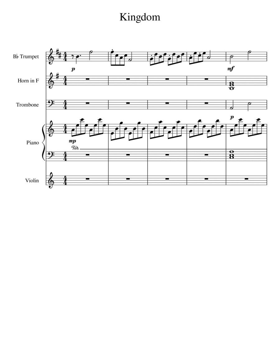 Kingdom - Score Only Score scores gallery preview page 1