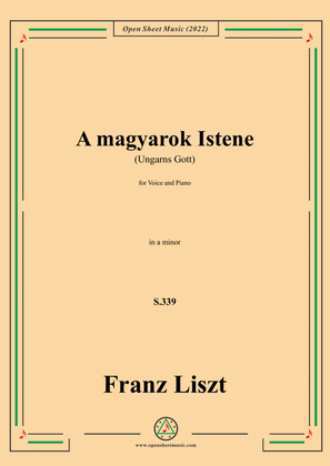 Book cover for Liszt-A magyarok Istene(Ungarns Gott),S.339,in a minor