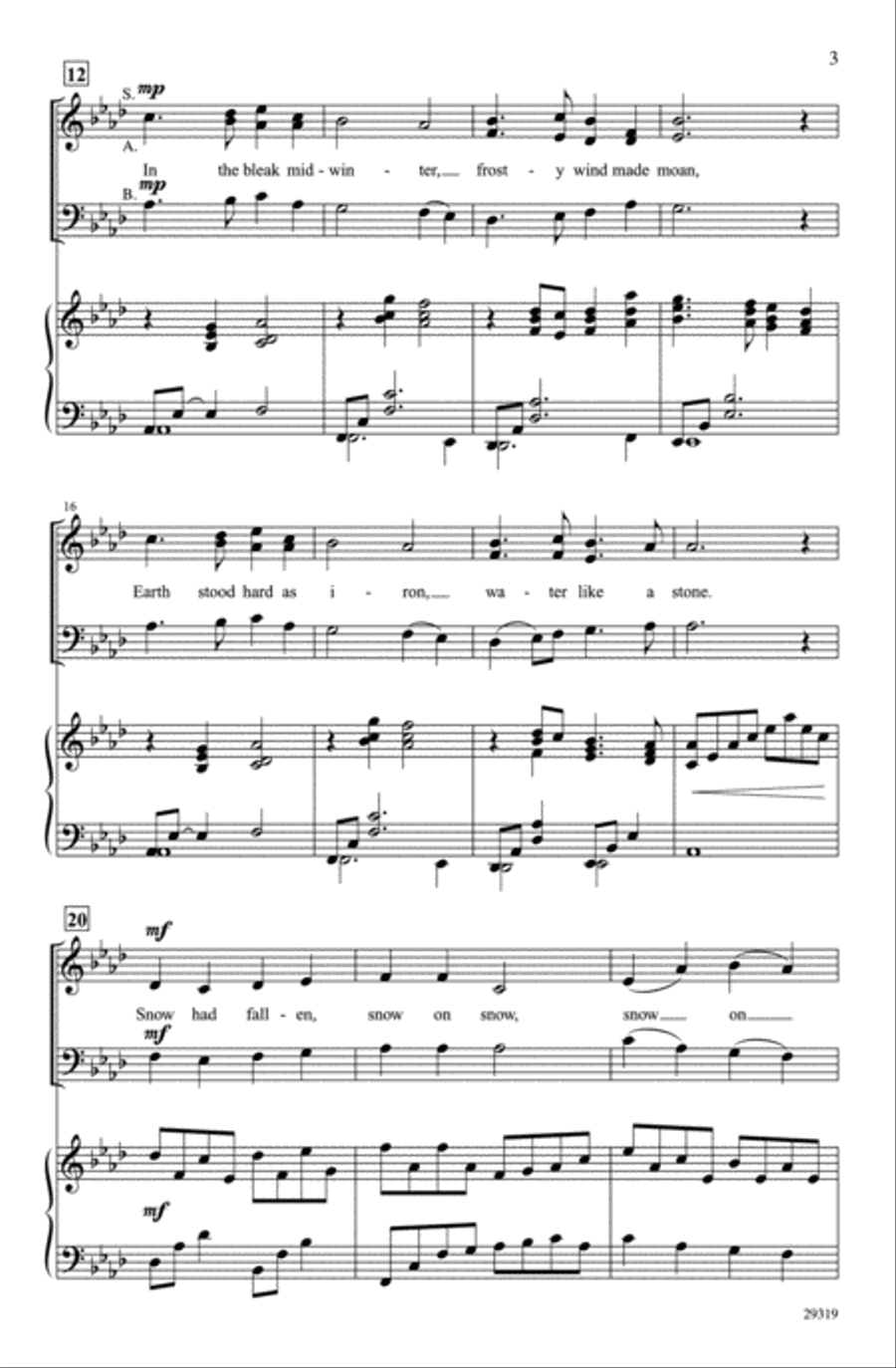Amid the Cold of Winter 3-Part scores gallery preview page 3