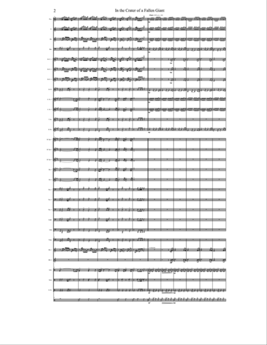 In the Crater of a Fallen Giant Concert Band scores gallery preview page 4