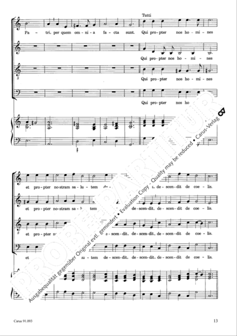 Missa brevis 4-Part scores gallery preview page 16