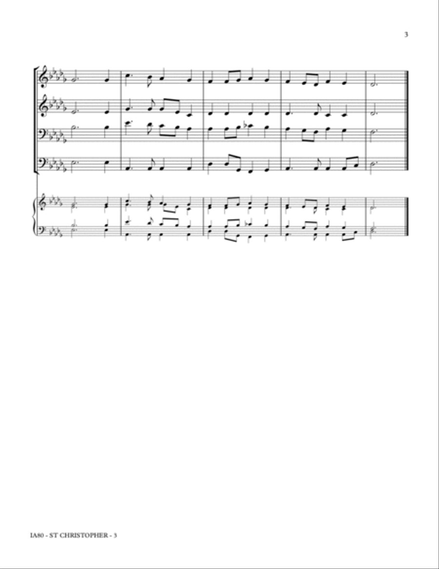 ST CHRISTOPHER (Beneath The Cross Of Jesus) Small Ensemble scores gallery preview page 3