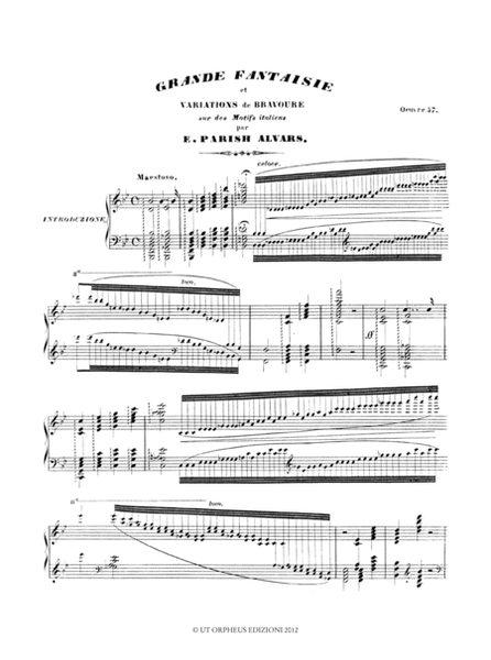 Grande Fantaisie et Variations de bravoure sur des Motifs Italiens Op. 57 for Harp. Facsimile Edition