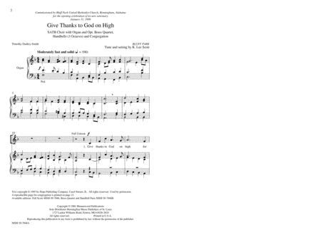 Give Thanks to God on High (Downloadable Choral Score)
