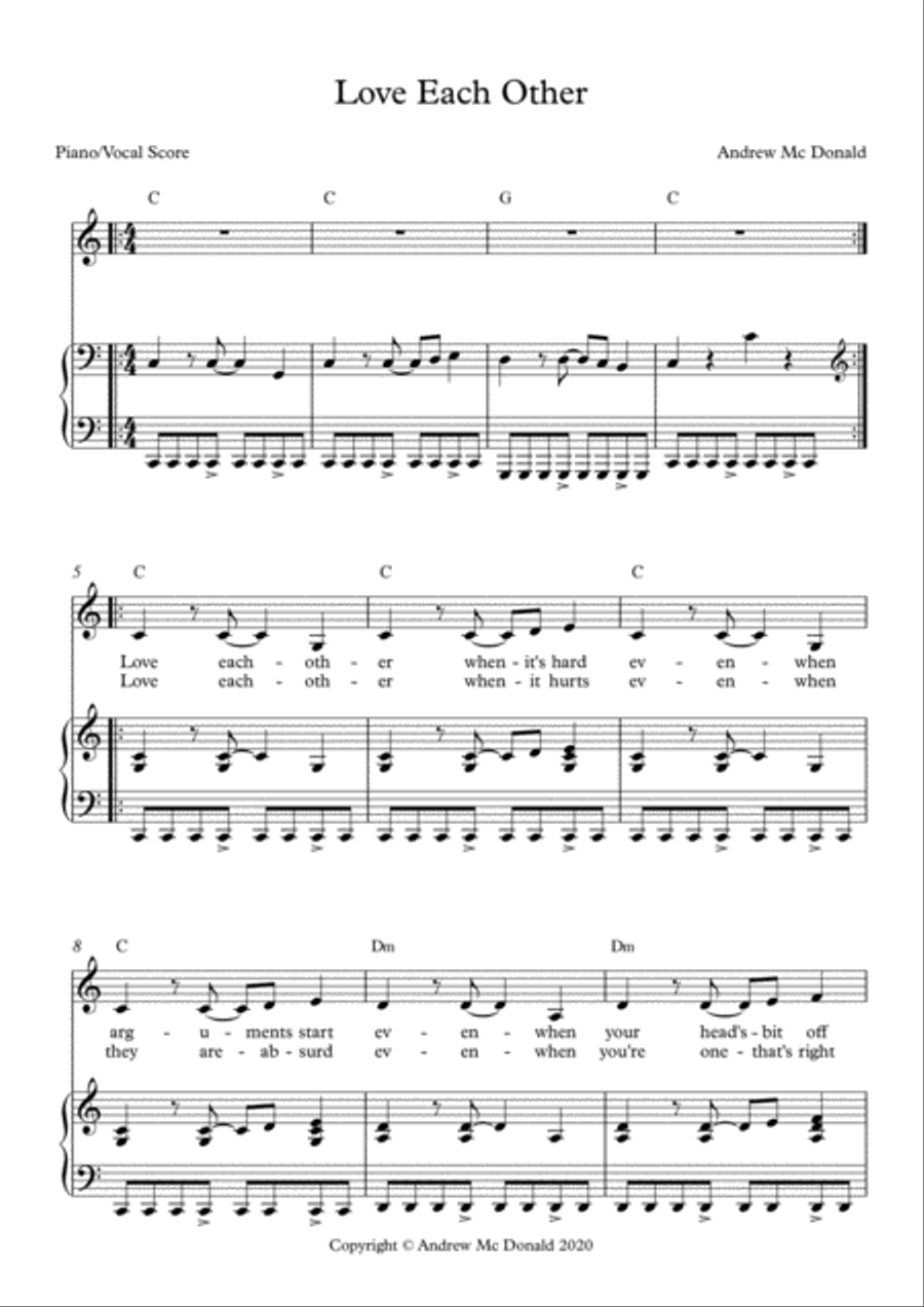 Love Each Other Voice scores gallery preview page 2