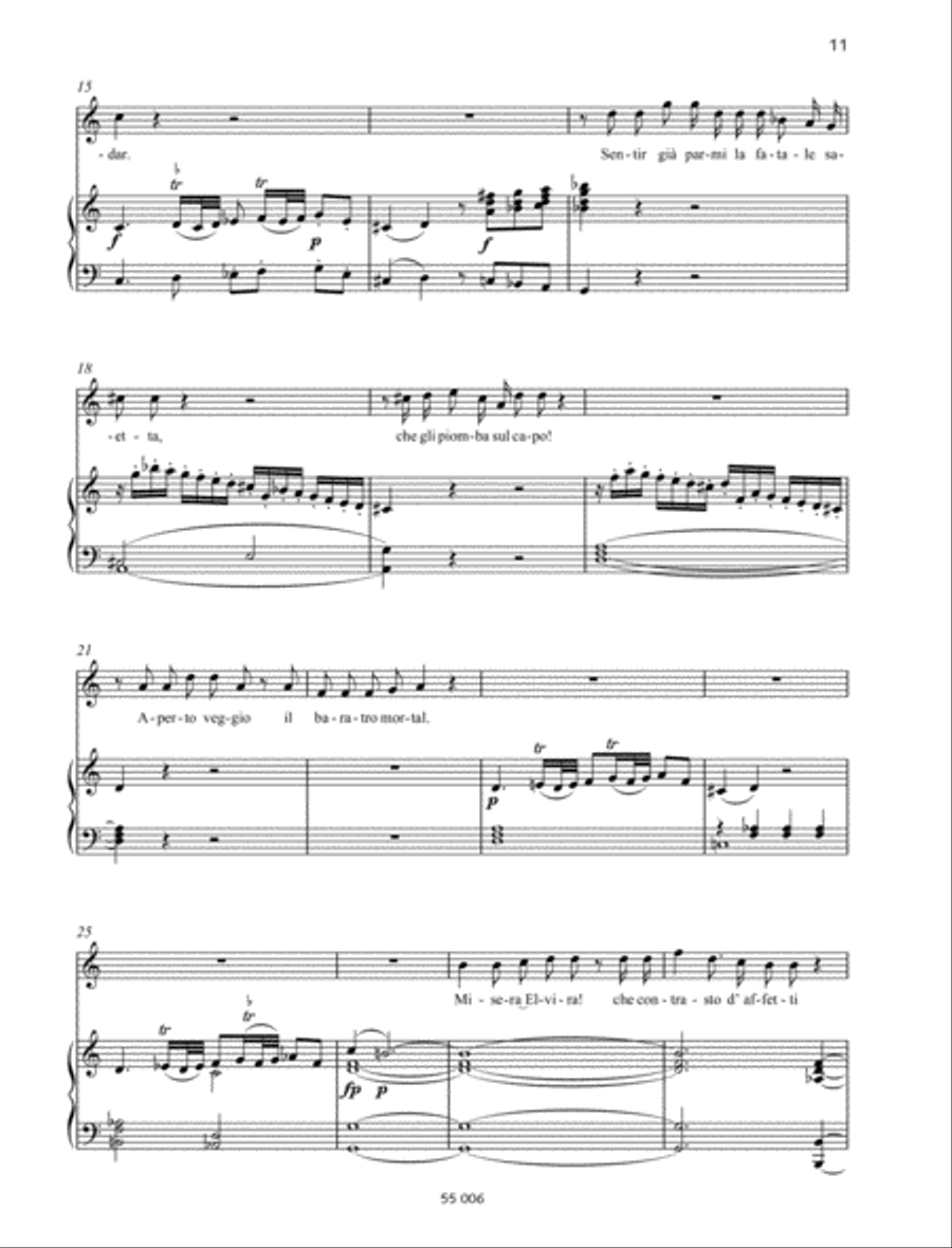 Mi tradì quell'alma ingrata Soprano Voice scores gallery preview page 2