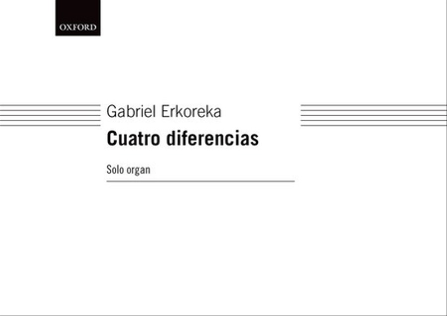 Book cover for Cuatro diferencias (version for organ solo)