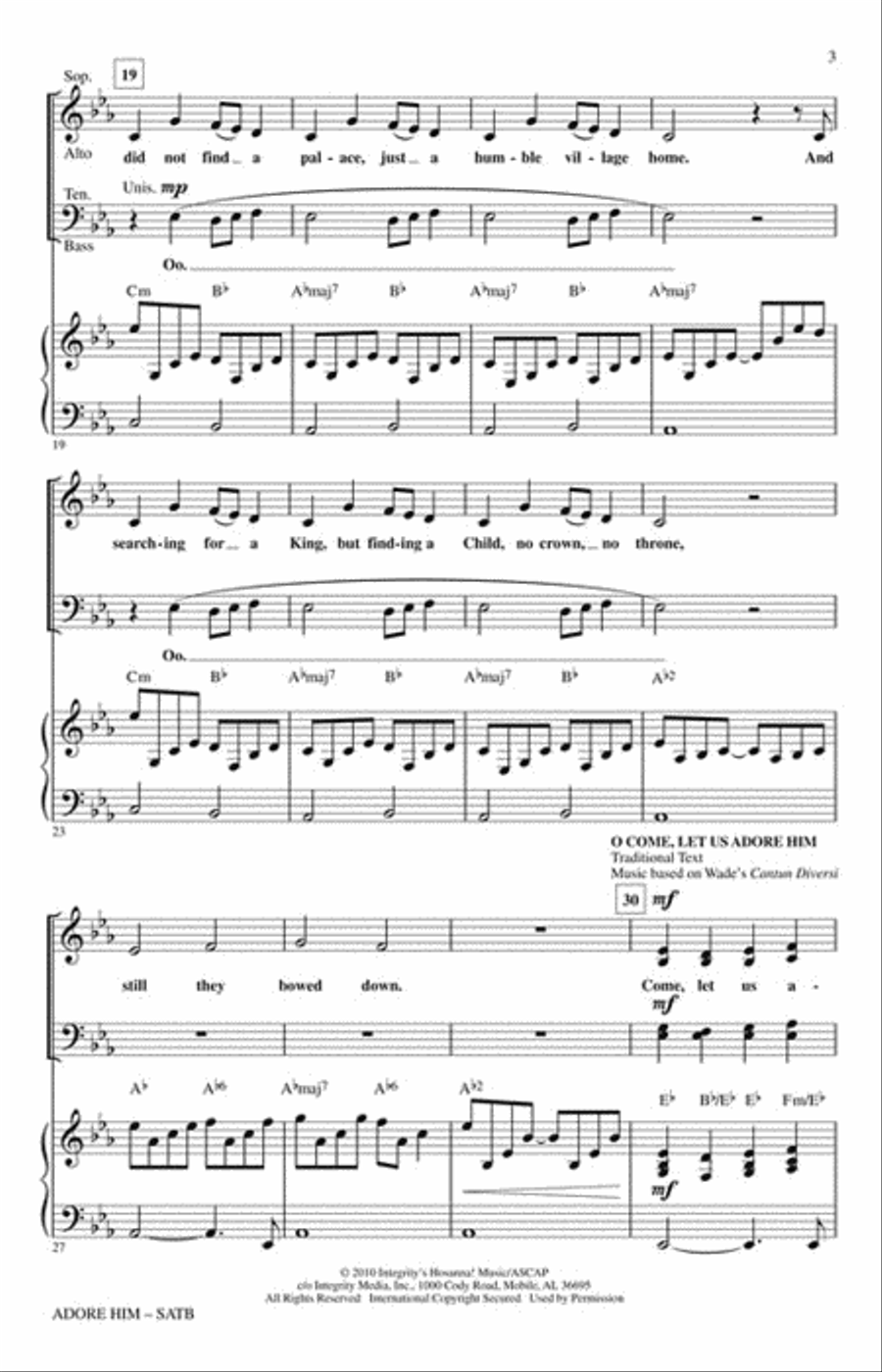 Adore Him Adore Him 4-Part scores gallery preview page 3