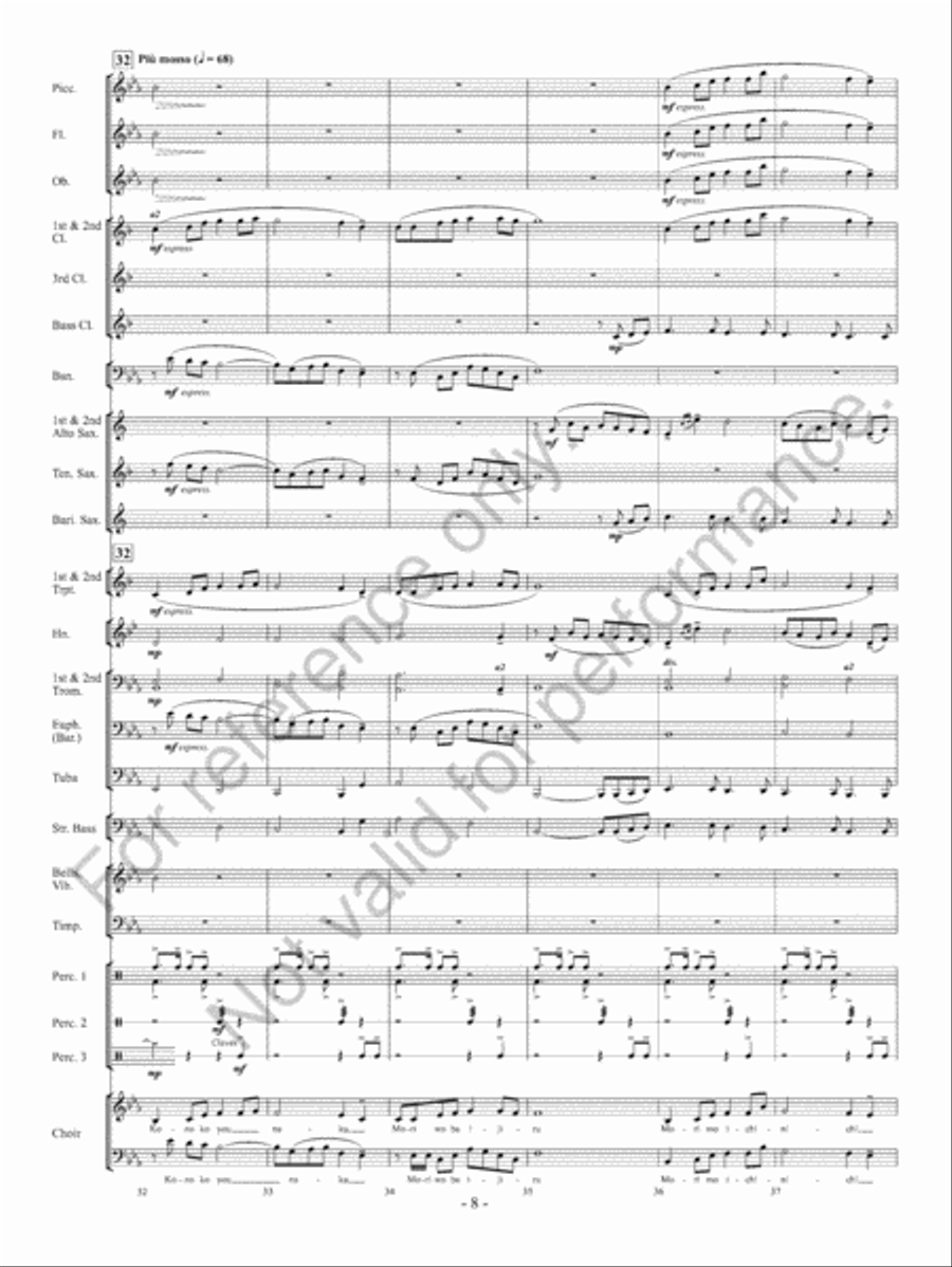 Takeda Lullaby Concert Band scores gallery preview page 10