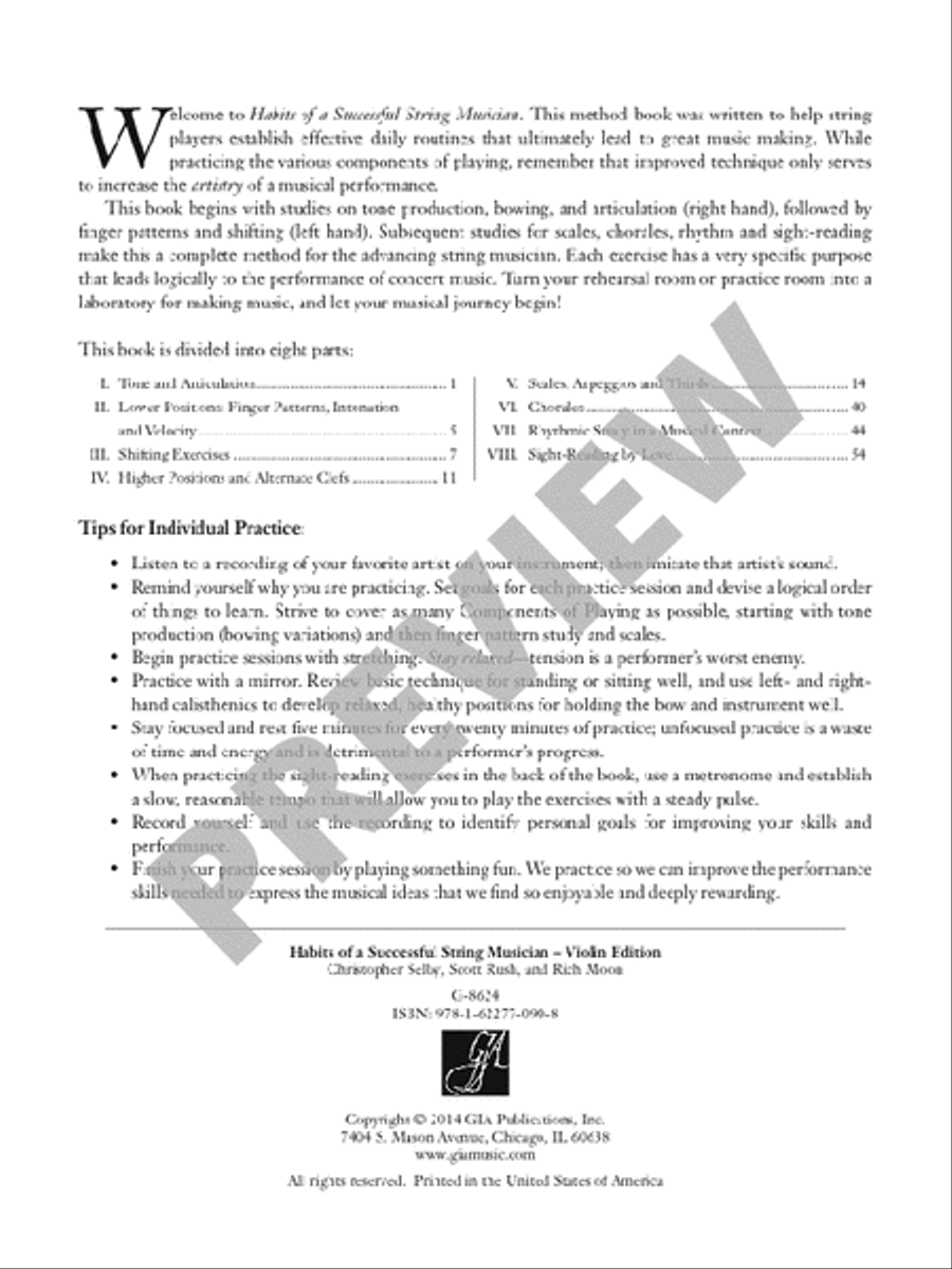 Habits of a Successful String Musician - Violin Violin scores gallery preview page 3