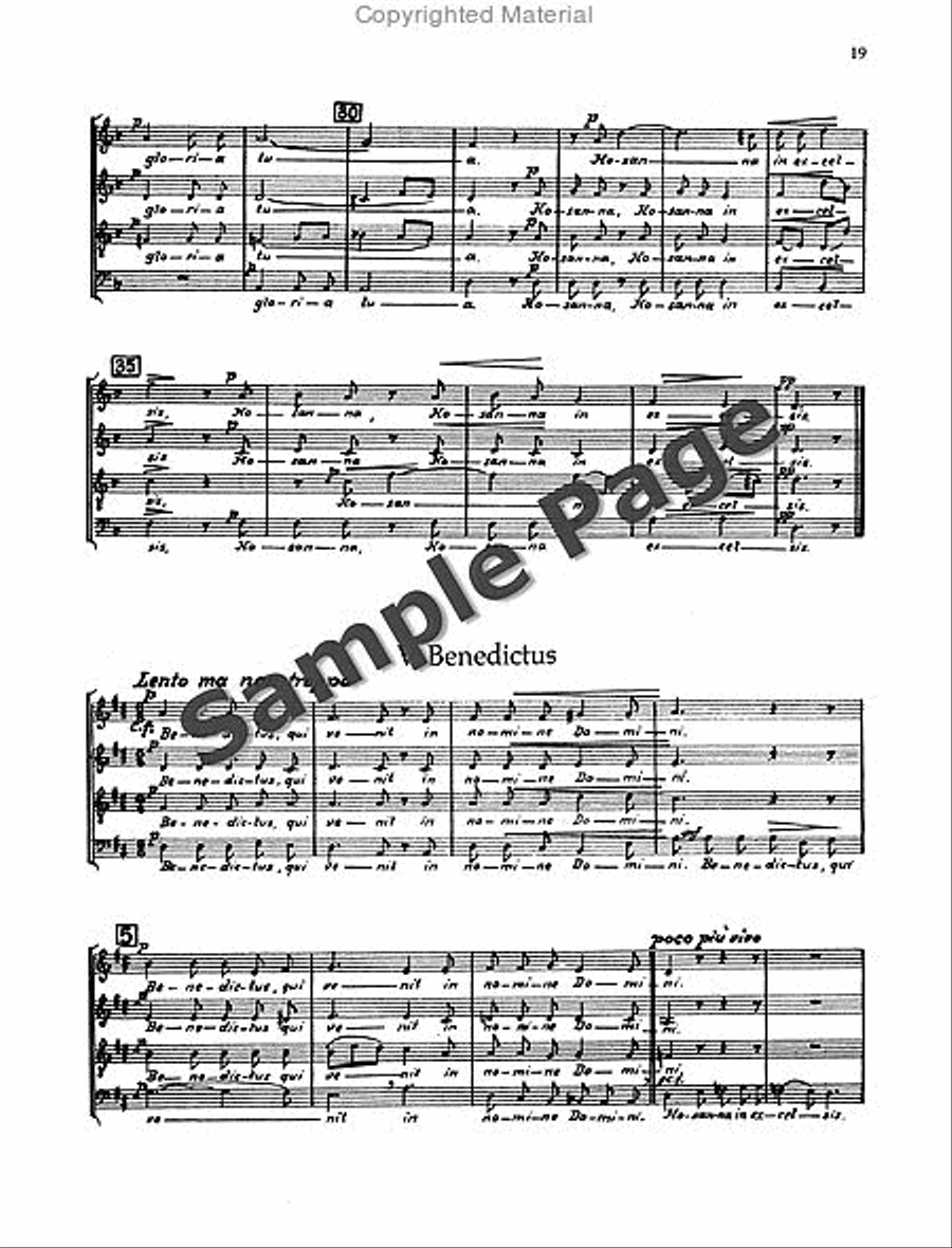 Mass in D Minor 4-Part scores gallery preview page 20