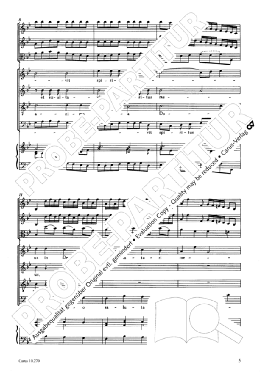 Magnificat in B flat major 4-Part scores gallery preview page 6