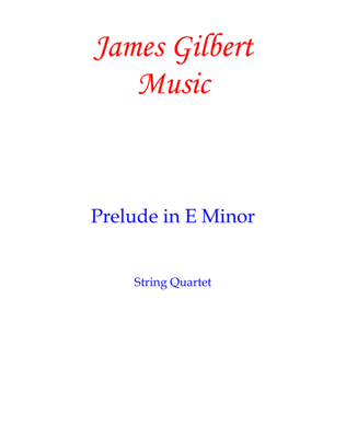 Book cover for Prelude In E Minor