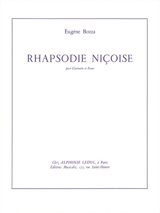 Book cover for Rapsodie Nicoise Op.13 (clarinet & Piano)