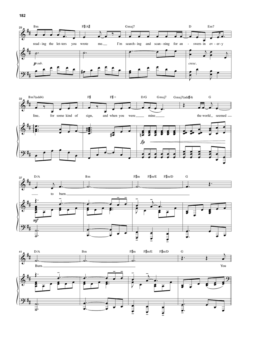 Burn (from Hamilton) Piano, Vocal scores gallery preview page 3