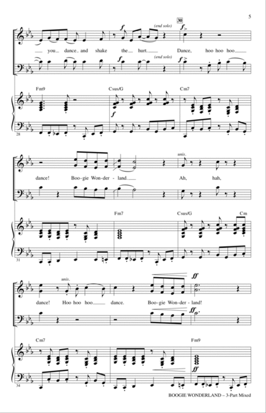 Boogie Wonderland 3-Part scores gallery preview page 4