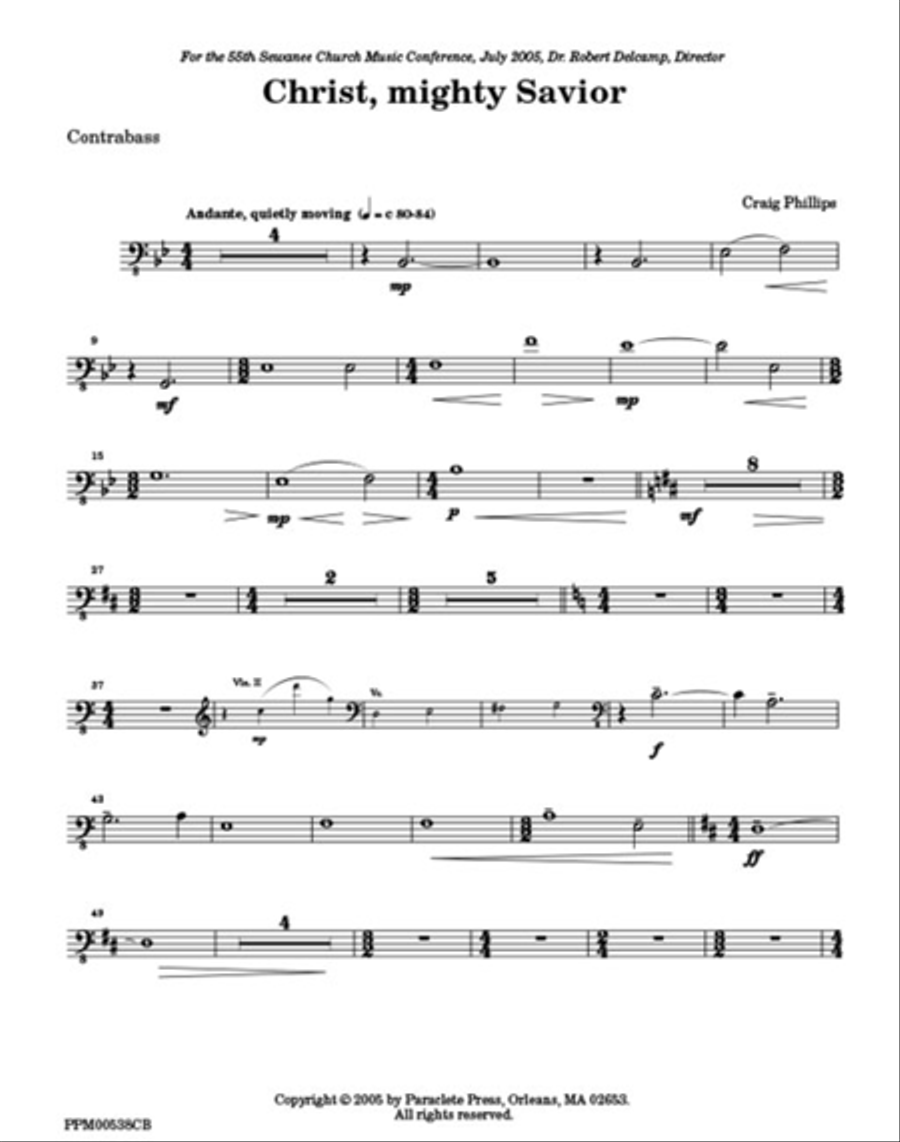 Christ, Mighty Savior - Instrumental Parts 4-Part scores gallery preview page 1