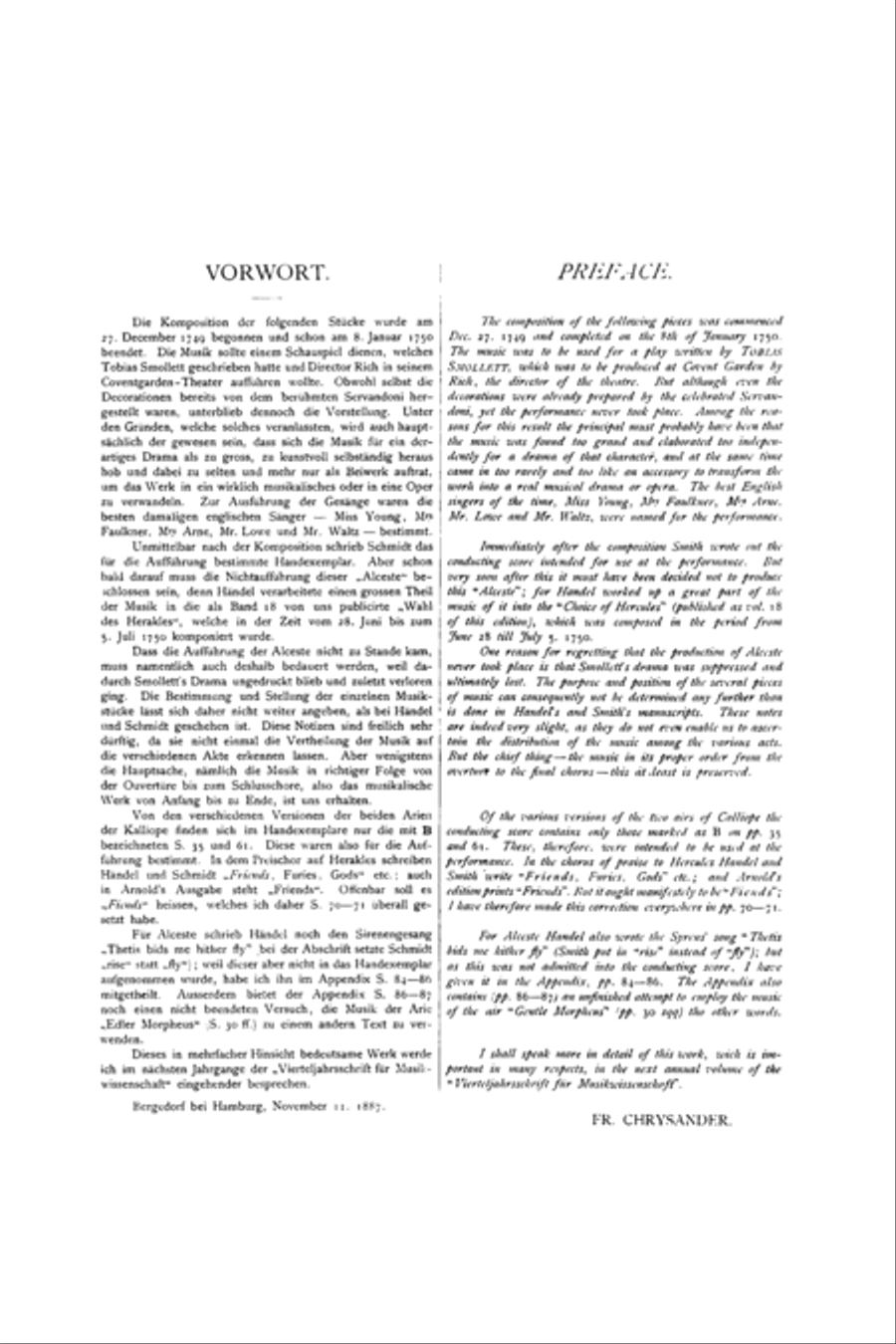 Alceste, Incidental Music (1750) 4-Part scores gallery preview page 4
