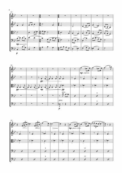 Tchaikovsky - Andante Cantabile from Op.11 - String Orchestra - Score and parts image number null