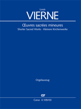 Book cover for Shorter sacred works. Vol. 15 of the Vierne Complete Edition (Vierne: Kleinere Kirchenwerke. Bd. 15 der Vierne-Gesamtausgabe)