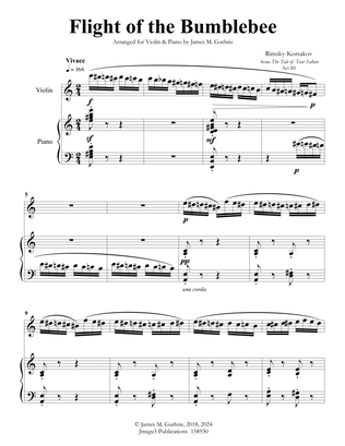 Rimsky-Korsakov: Flight of the Bumblebee for Violin & Piano