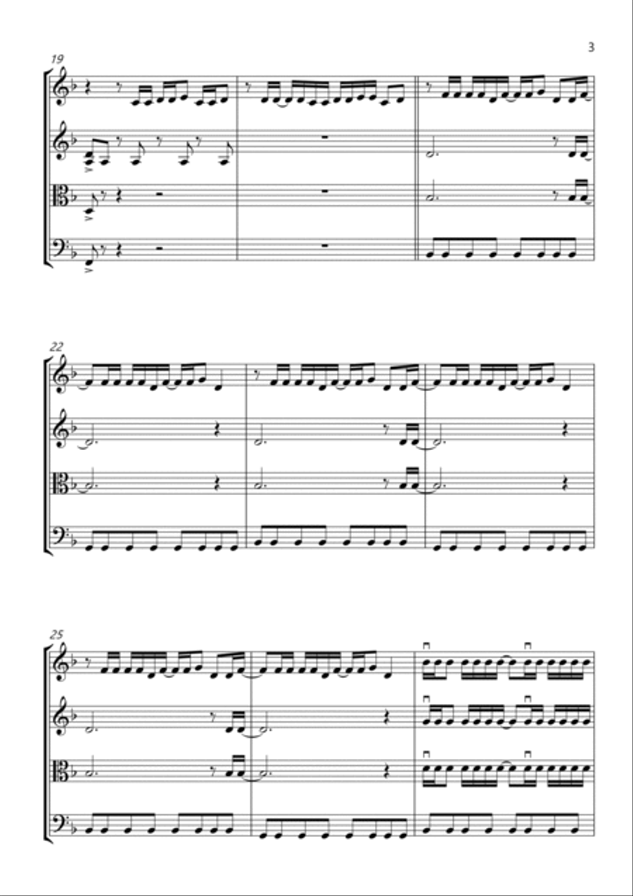 Crazy In Love Crazy In Love String Quartet scores gallery preview page 3