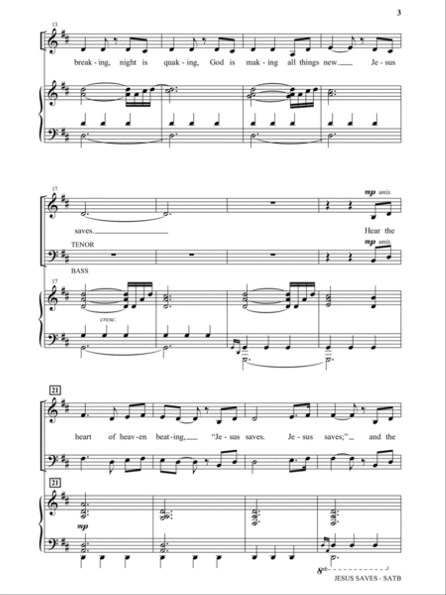 Jesus Saves 4-Part scores gallery preview page 2